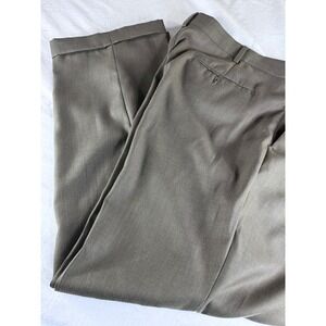 John Henry Dress Pants Mens 36 Taupe Excellent Pleated Cuffed Trousers